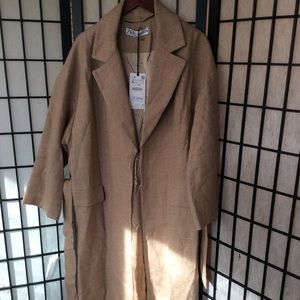 ZARA Long Wool Trench Coat